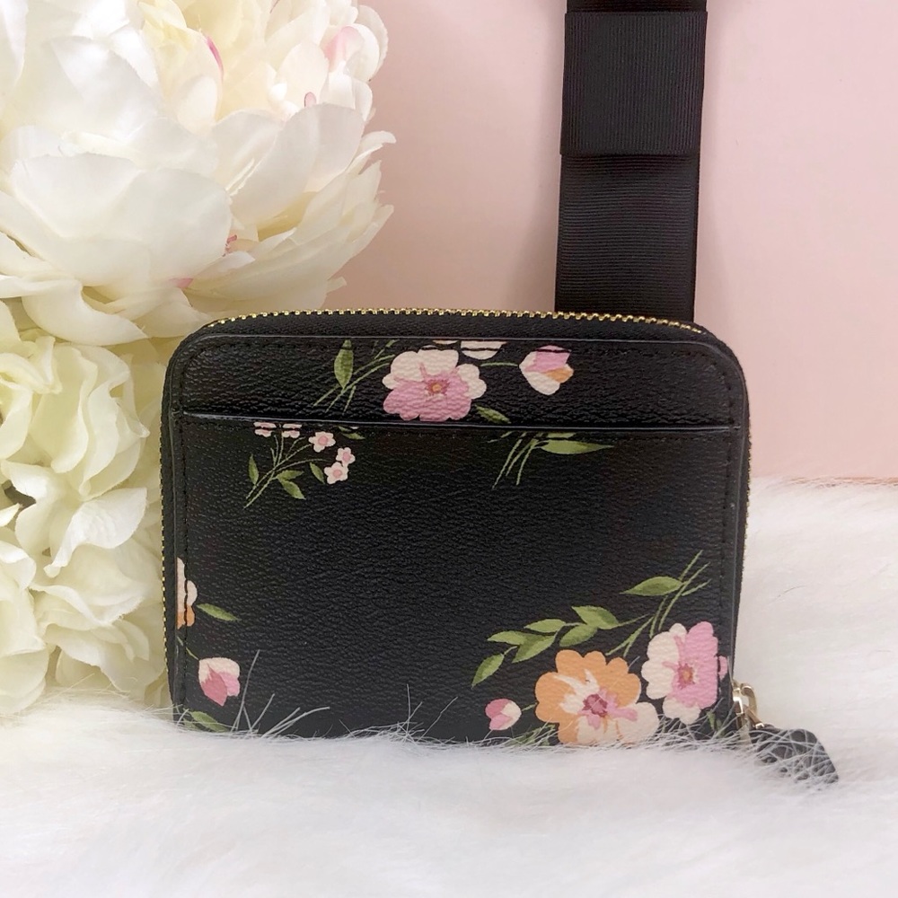 Coach NWT Small Black and Floral Wallet - Picture 4 of 4
